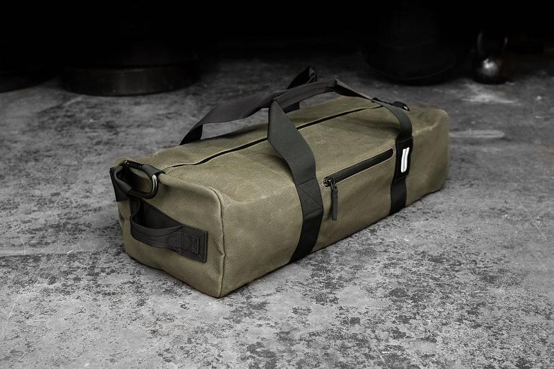 Black Nobull Waxed Canvas Traditional Duffle Men's Bags | CA R1606V